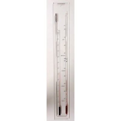 Barometer CT plexiglas rood