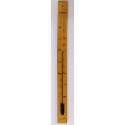 Grote houten thermometer Jan van Agteren